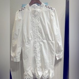 White Skater Shirt Dress